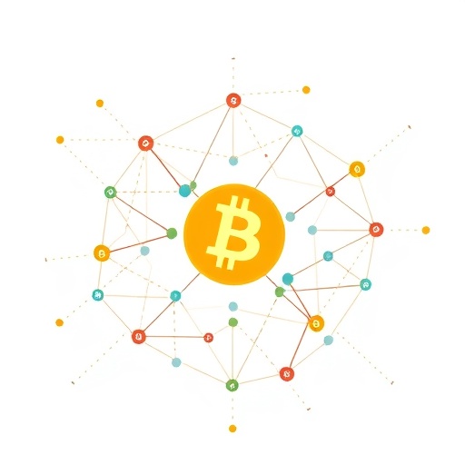 ภาพประกอบแฟนตาซีแสดงเครือข่ายบล็อกเชนเชื่อมต่อกันด้วยสัญลักษณ์ BCH ตรงกลาง แสดงอัลกอริทึมขนาดบล็อกปรับตัวได้แบบขยายหดตัว สื่อถึงความก้าวหน้าทางเทคโนโลยีและความยืดหยุ่น