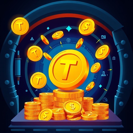 ภาพไดนามิกที่แสดง Toncoin (TON) เป็นสกุลเงินดิจิทัลที่ถูก staking เพื่อรับรายได้แบบ passive income ด้วยสัญลักษณ์เหรียญเติบโตและผู้ใช้ยิ้มแย้มในห้องนิรภัยดิจิทัลที่ปลอดภัย