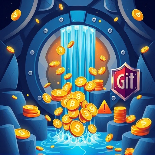 ภาพประกอบโรงกษาปณ์ดิจิทัลของ Stablecoin USD1 สำหรับ WLFI ที่ไหลลงสู่คลังปลอดภัย